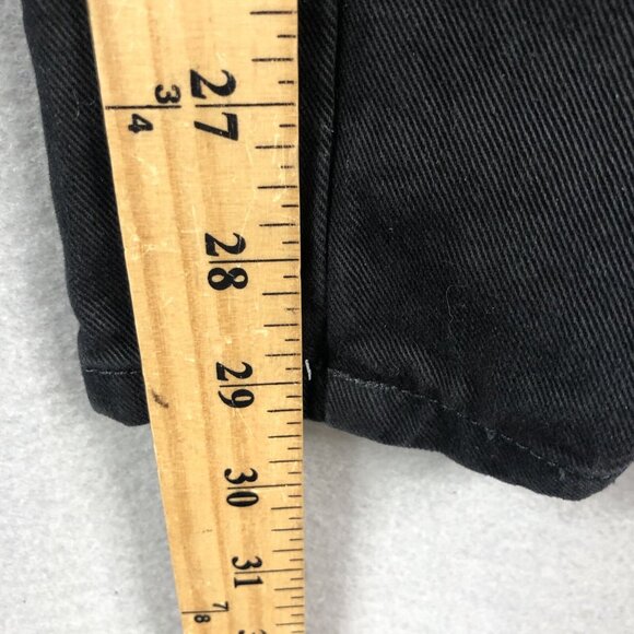 Staud Jeans Womens 27 Black Denim Contrast White Pockets Designer Tapered USA - Picture 6 of 16